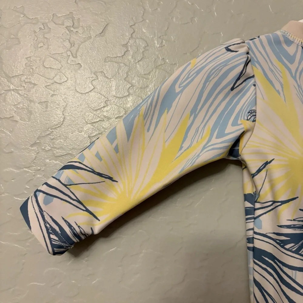 Ruffle Butts birds of paradise one piece rashguard swimsuit 6-12 months